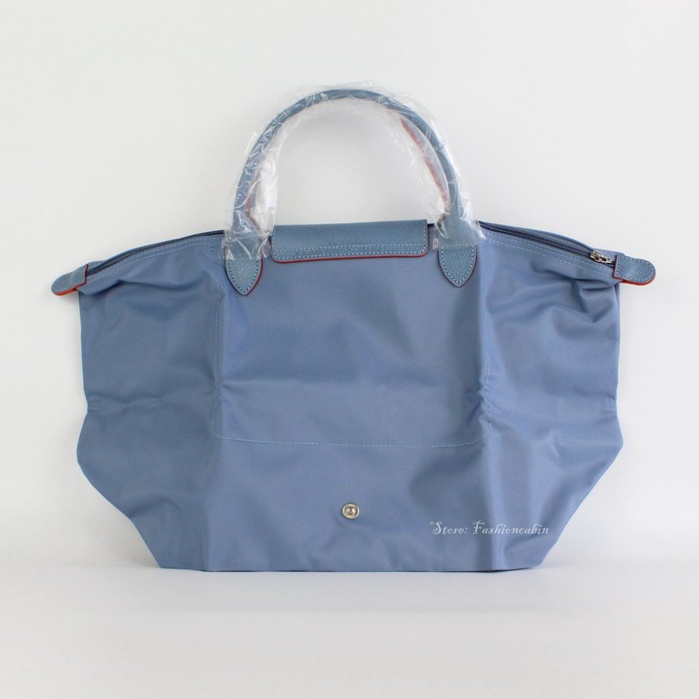 NWT LONGCHAMP Le Pliage Tote Bag, Blue/Mist - Picture 6 of 16